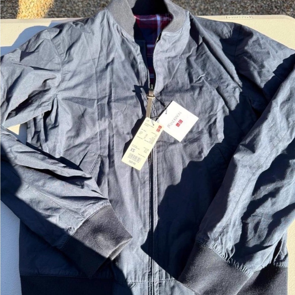 JW Anderson Men/Kids Navy Blue Bomber Jacket